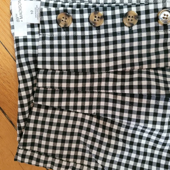 89th & Madison wide leg paper bag gingham pants - Picture 4 of 10